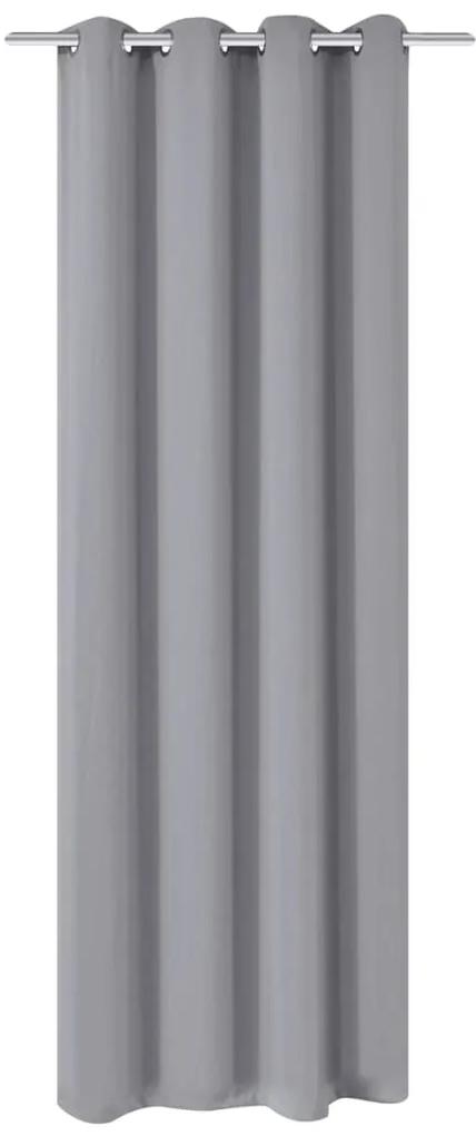vidaXL Zatemňovací záves s kovovými očkami, 270x245 cm, sivý
