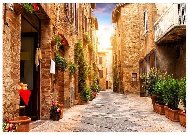 Fototapeta - Colourful Street in Tuscany Veľkosť: 343x245, Verzia: Samolepiaca