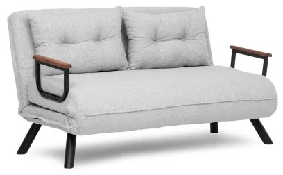 Rozkladacia dvojmiestná pohovka QIRA, sivá