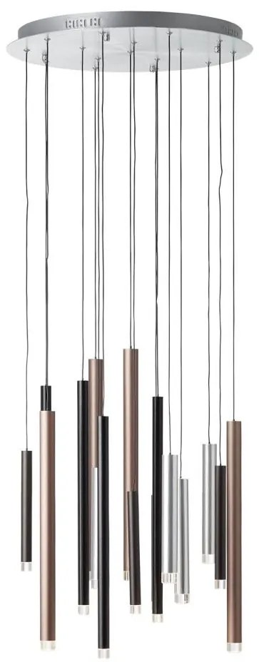 Brilliant -LED stmievateľný luster na lanku CEMBALO LED/70W/230V chróm/čierna/hnedá