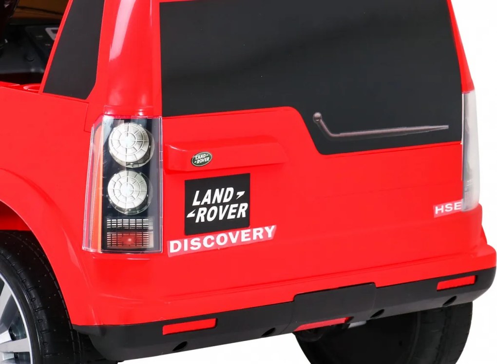 Ramiz Land Rover Discovery elektrické auto pre deti červené SUV + diaľkové ovládanie