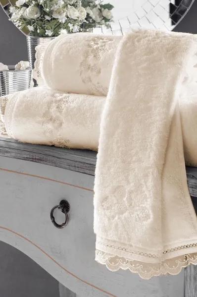 Soft Cotton Luxusné osuška LUNA 85x150 cm Smotanová