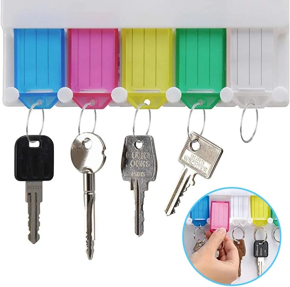 Organizér na kľúče s visačkami, vešiak na kľúče
