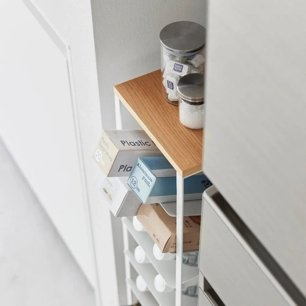 Biely kovový regál na víno počet fliaš 16 20x88,5x19 cm Tower – YAMAZAKI