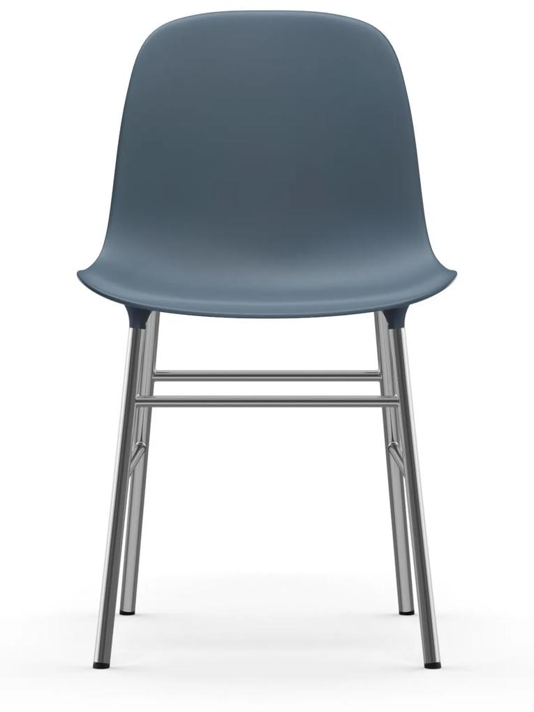 Stolička Form Chair – modrá/chrómová