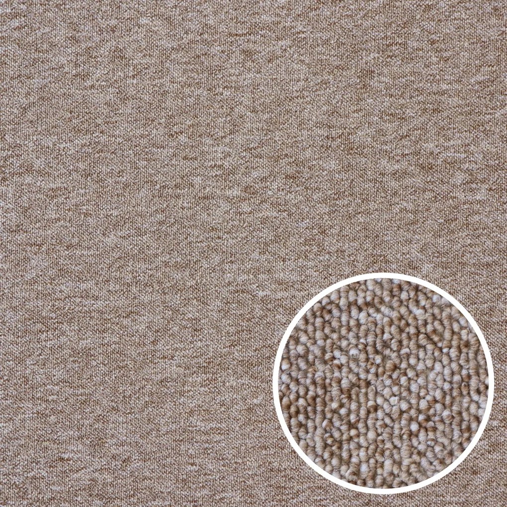 Spoltex, AKCIA: 150x190 cm Metrážny koberec Balance 91 sv. hnedý, šíře, hnedá, filc, chodba / predsieň