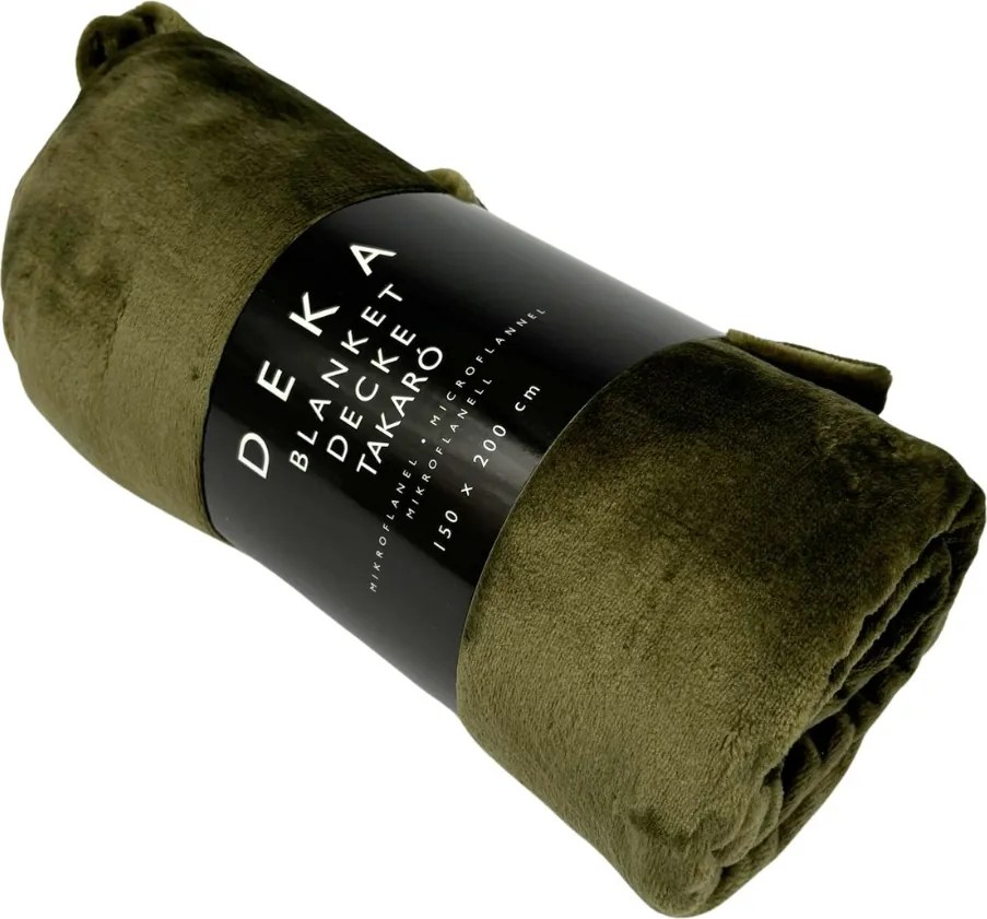 Home Elements Mikroflanelová deka, zelená