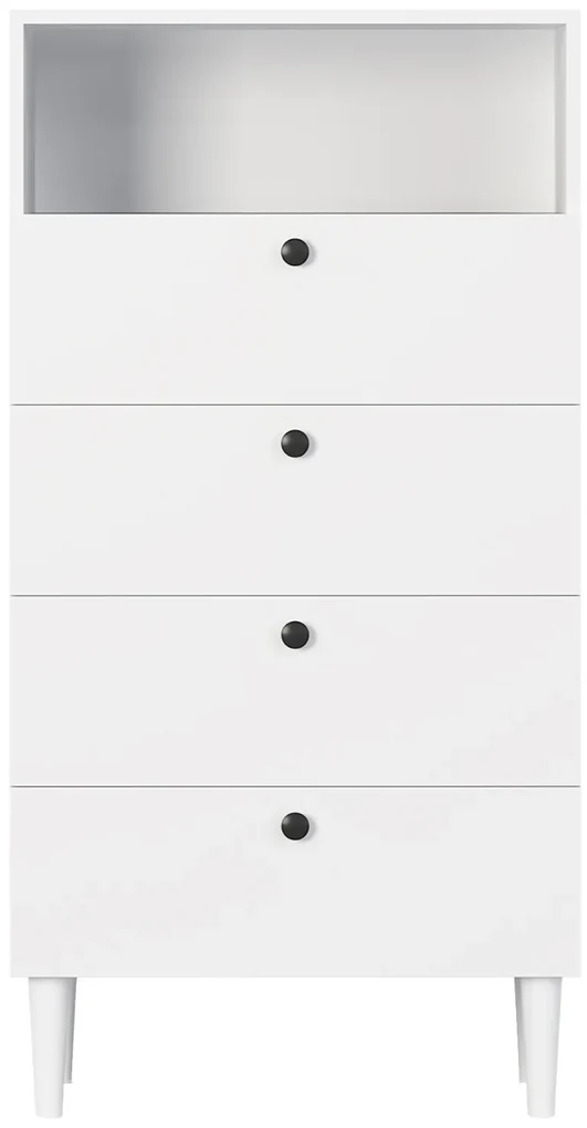 Komoda so zásuvkami DULLUM 60x115cm, biela