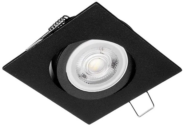 Podhľadové svietidlo Square, 1x čierne kovové tienidlo, (možnosť polohovania), b