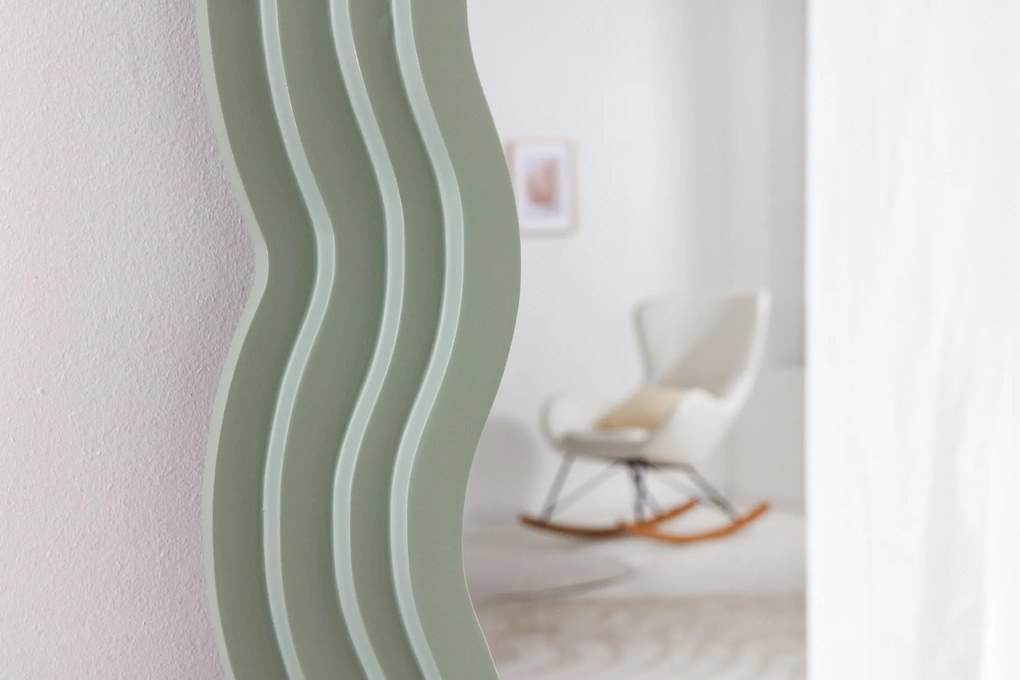 Nástenné zrkadlo Wave 160cm šalvia zelená