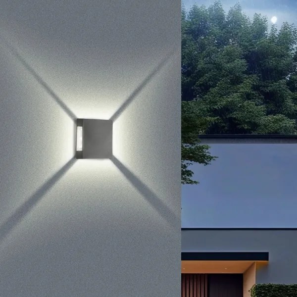 Brilagi - LED exteriérové nástenné svietidlo QUADRAY LED/4W/230V antracitové IP65