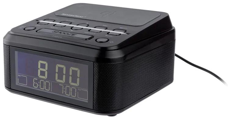 SILVERCREST®  Rádiobudík s nabíjaním Qi a Bluetooth®  (čierna)  (100334195)