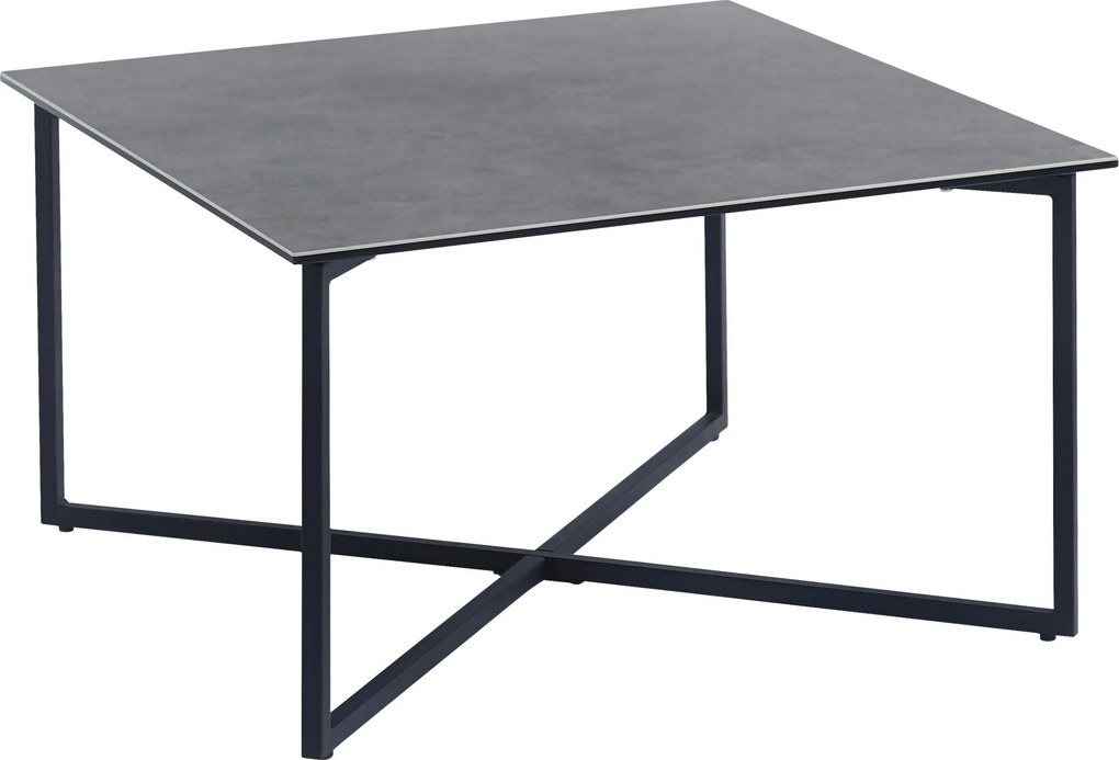 XXXLutz KONFERENČNÝ STOLÍK, sivá, čierna, kov, sklo, keramika, 75/75/45 cm Hom`in - Stolíky do obývačky - 001088002502