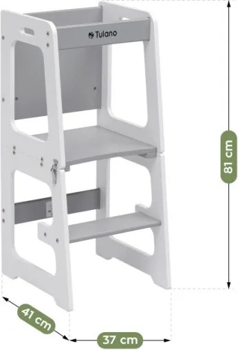 Učiaca veža 3v1 Mooby 35 sivá