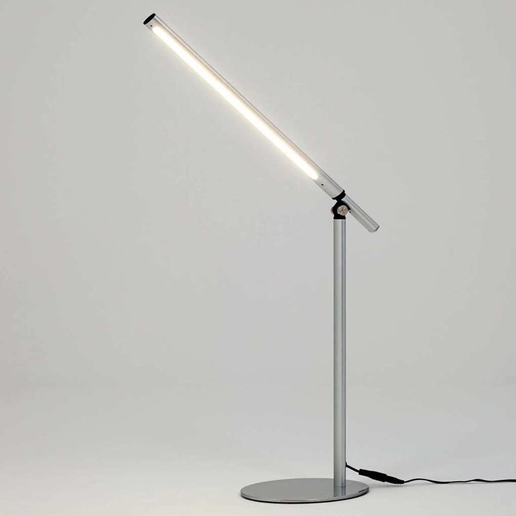 Stolná LED lampa Kolja v strieborno-sivej