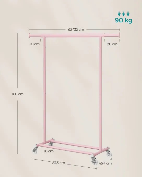 Vešiakový stojan na kolieskach HSR013R01