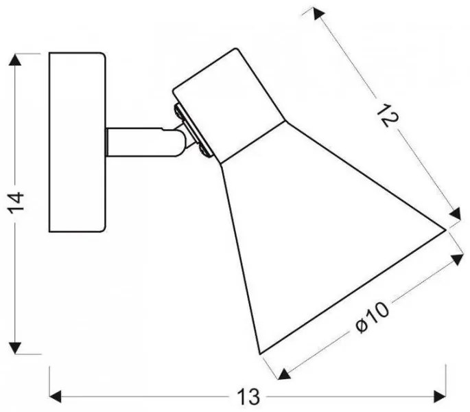 Candellux Čierno-zlaté nástenné svietidlo Less pre žiarovku 1x E14 21-70968