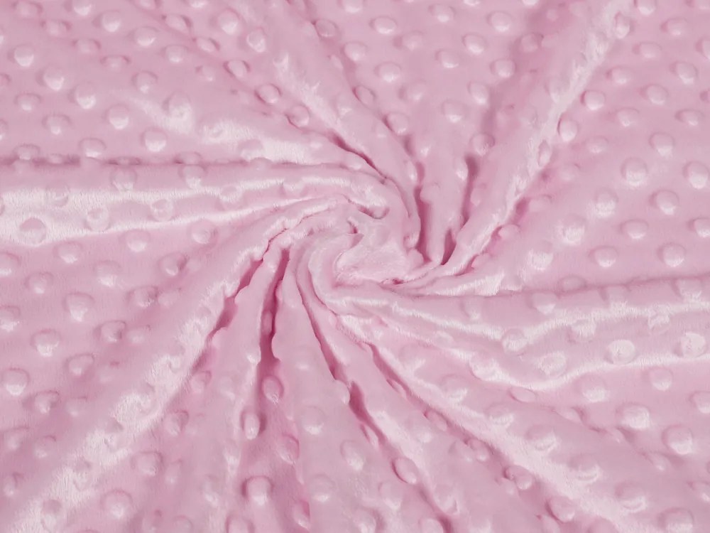 Biante Detské posteľné obliečky do postieľky Minky 3D bodky MKP-049 Svetlo fialovoružové Do postieľky 90x120 a 40x60 cm