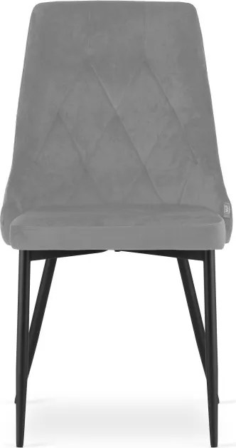 Set štyroch jedálenských stoličiek IMOLA zamatové svetlosivé (4ks)