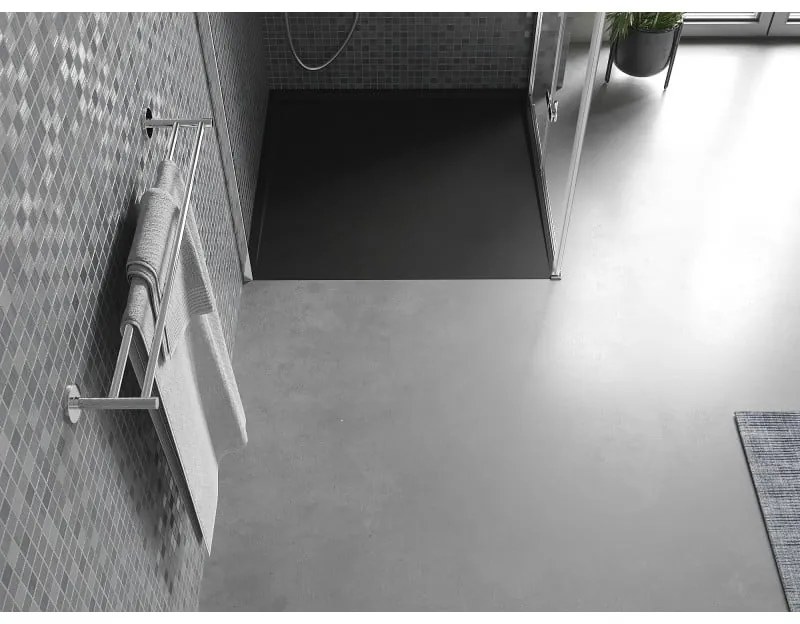 Mexen Amon, SMC štvorcová sprchová vanička 90 x 90 cm, čierna, 4F709090