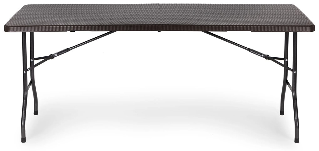 Cateringový stôl 180cm + 2 lavice, ratanový vzor