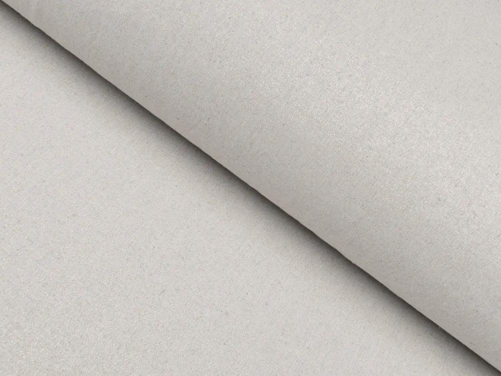 Biante Dekoračný obdĺžnikový obrus Leona LN-162 Režný/strieborný trblietavý 100x160 cm