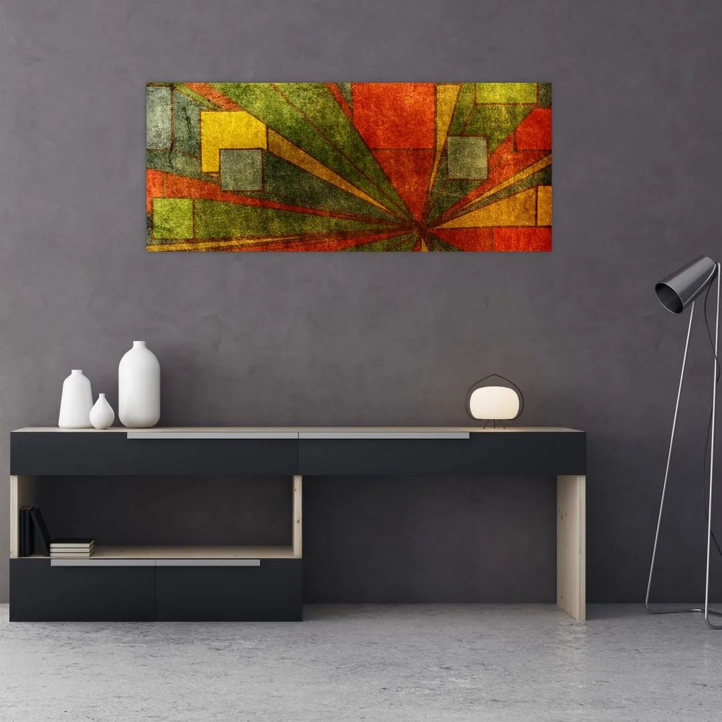 Obraz geometrické abstrakcie (120x50 cm)