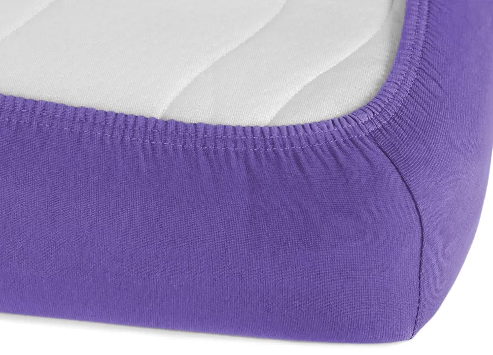 Jersey napínacie prestieradlo JR-013 Fialové 90 x 220 - výška 20 cm