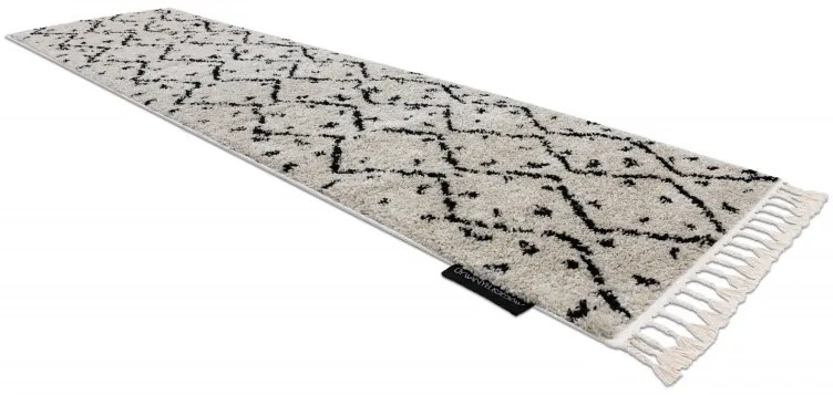 Dywany Łuszczów, Koberec behúň Berber Tetuan B751 cream, 70x200, biela, obývacia izba