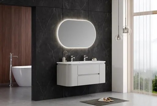 Kúpeľňová skrinka s umývadlom Naturel Shelley 119x50x45 cm biela mat SHELLEY120W