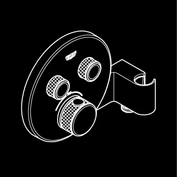 GROHE 29120000 - Termostatická podomietková sprchová batéria GROHTHERM SMARTCONTROL + držiak, chróm