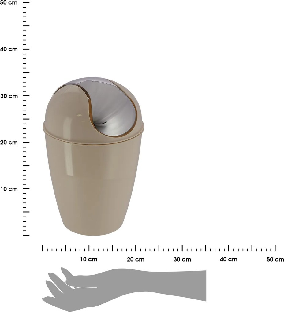 Odpadkový kôš Cuesta, béžová, 5,6L