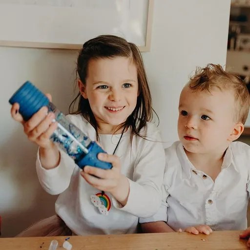 Senzorická fľaša, modrá