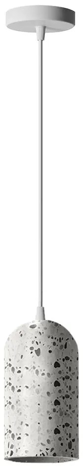Toolight Toolight, závesná betónová lampa 1xE27 APP996-1CP, biela terrazzo, OSW-07553