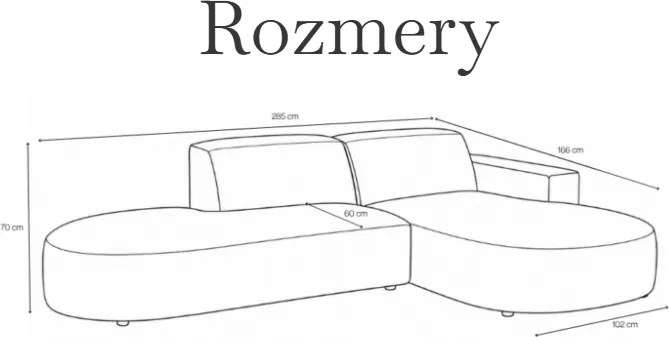 Čalúnená rohová sedačka ARIS