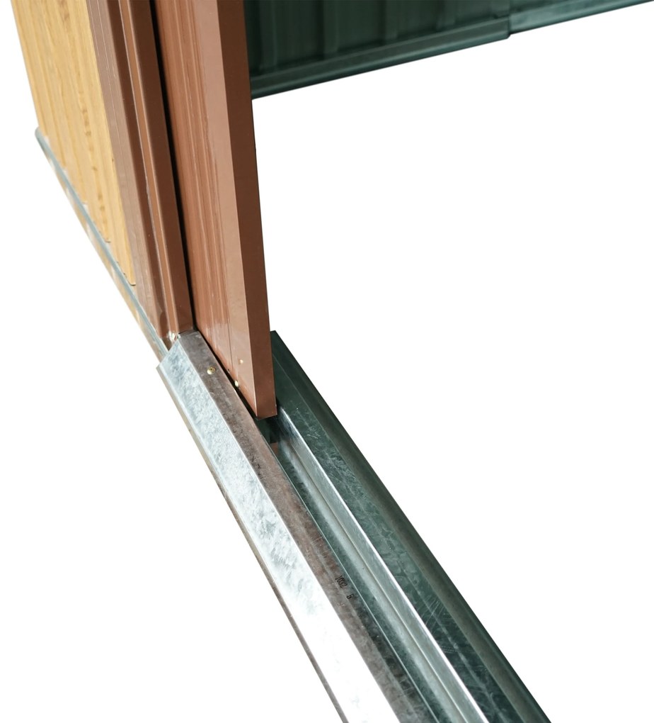 Záhradný domček BestBerg ZDB-9D / 9 m² / 279 x 324 x 211 cm / červené drevo / hnedá