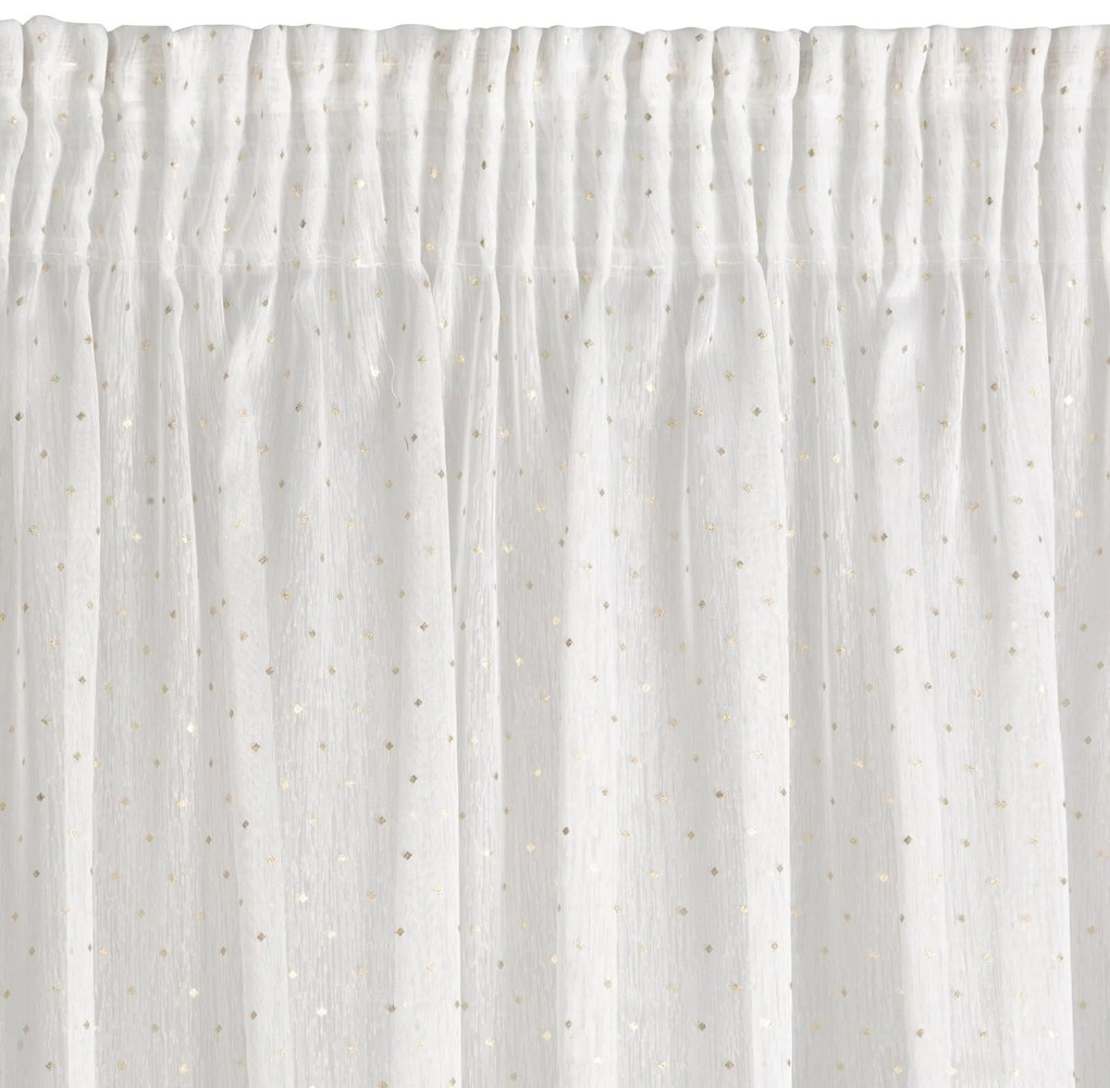 ZÁCLONA NA PÁSKE SIBEL 300X150 CM BIELA