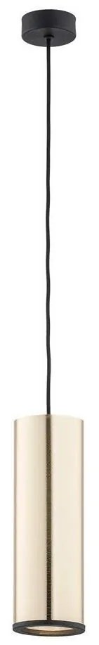 Argon 4246 - Luster na lanku LINEA 1xE27/15W/230V mosadz/čierna