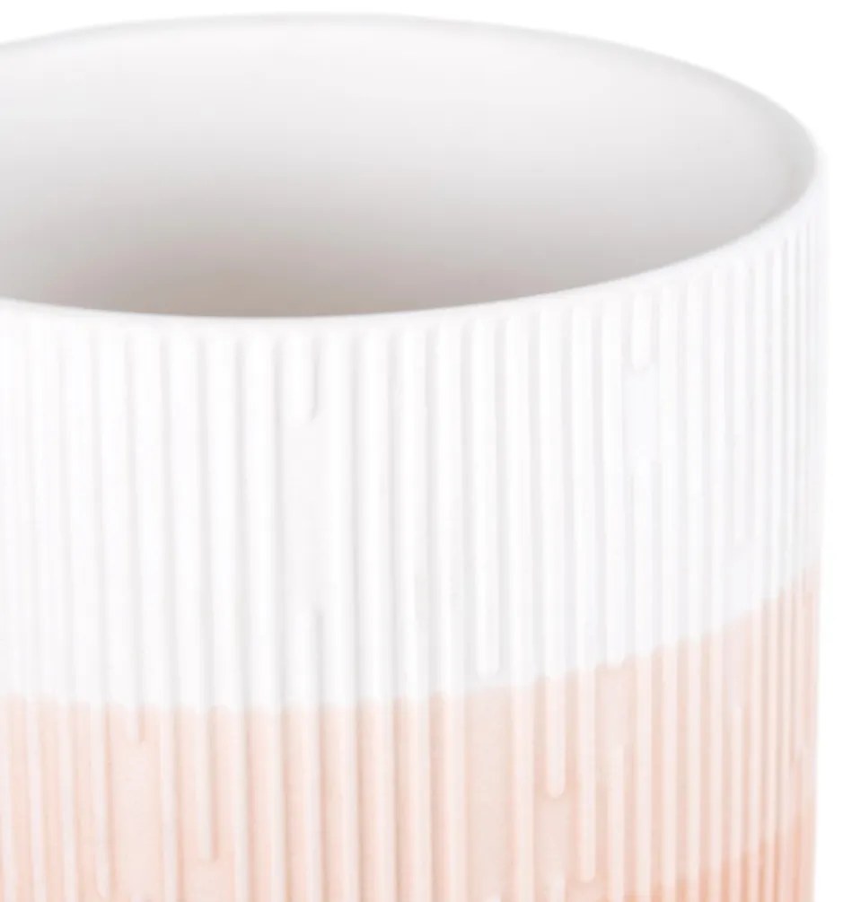 Kvetináč Fino korálový/biely