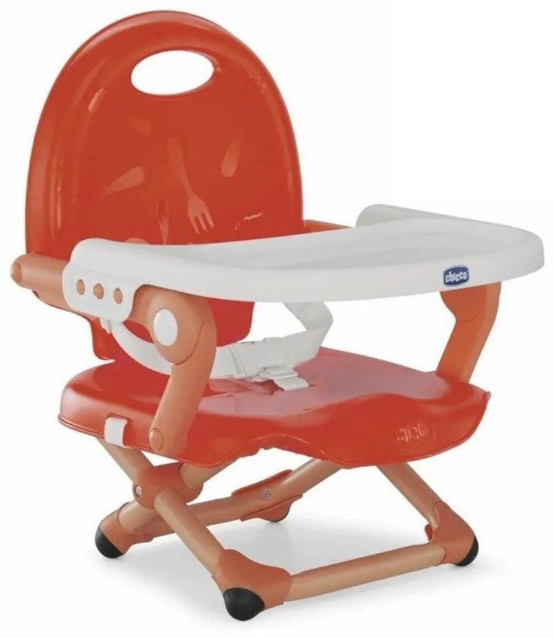 Chicco - Detský prenosný podsedák na stoličku POCKET SNACK červená
