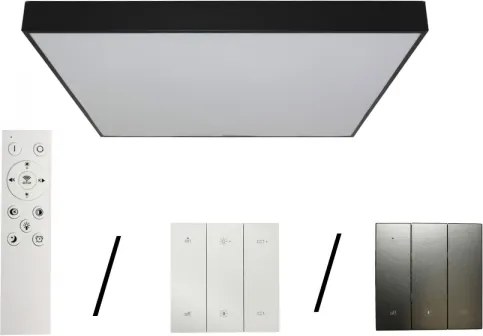 LED stropné svietidlo LED/340W/230V 3000/4000/6500K 100x100 cm čierna