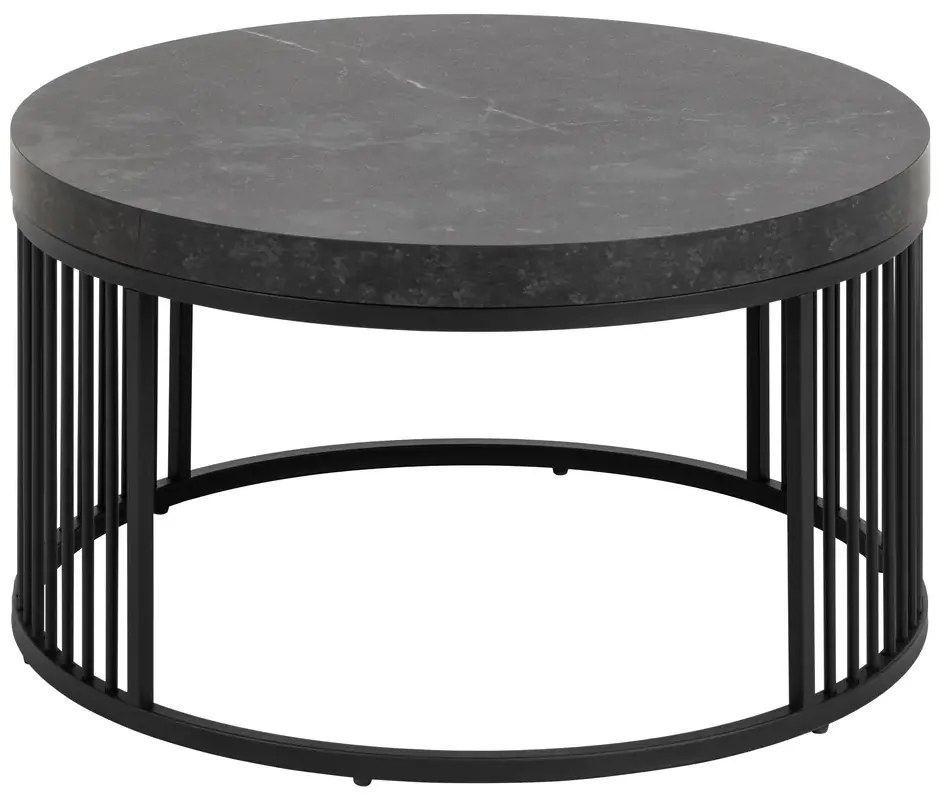Konferenční stolek Strington 65 cm černý mramor