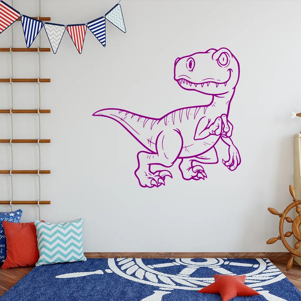 Veselá Stena Samolepka Dinosaurus Farba: hnedá, Veľkosť: 60 x 56 cm