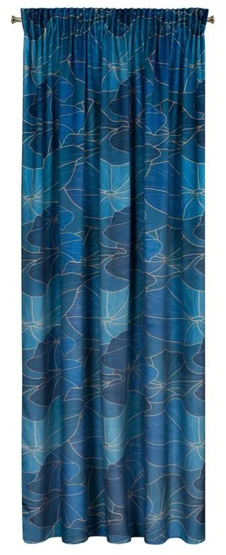 ZÁVES/LIMITED COLLECTION/LOTOS2/ 140X270 RIAS.PÁSKA TYRKYSOVÁ/ZLATÁ