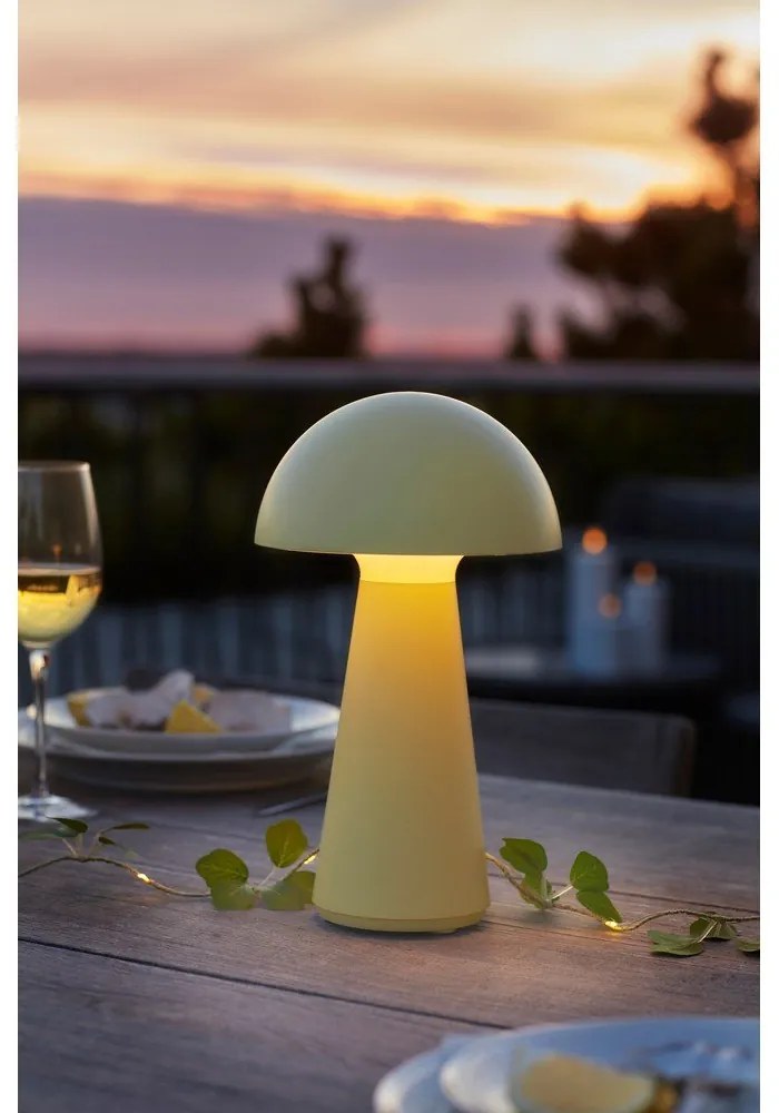 Žltá LED stolová lampa na diaľkové ovládanie (výška 28 cm) Sam – Sirius