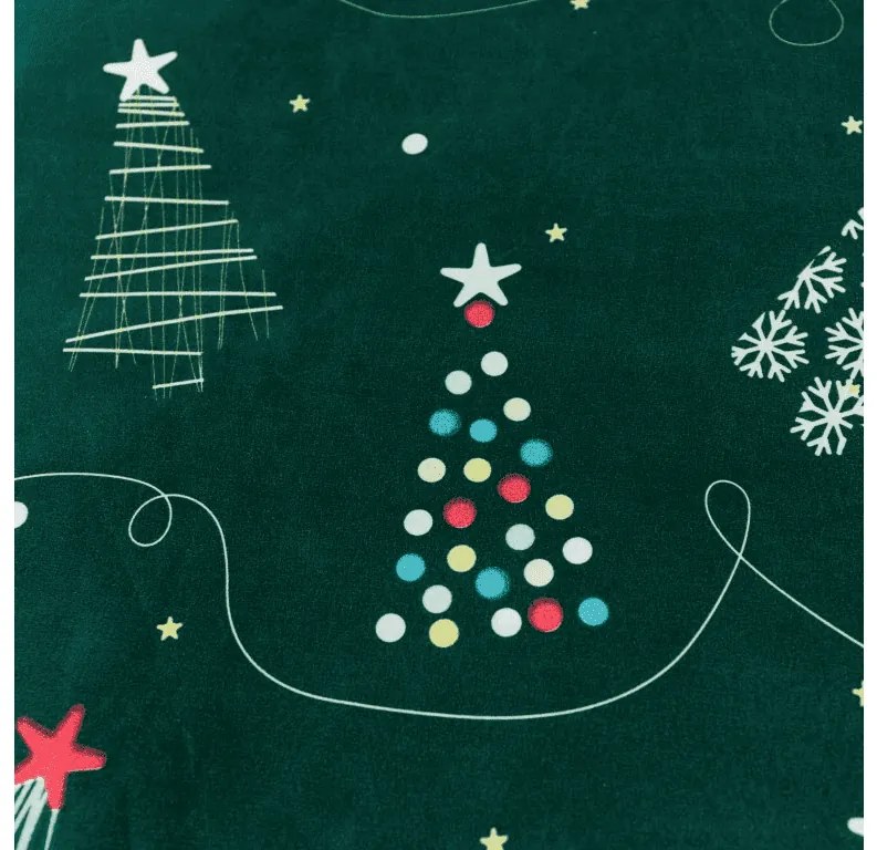 Obliečky z mikrovlákna CHRISTMAS DRIFT zelené Rozmer obliečky: 70 x 90 cm | 140 x 220 cm