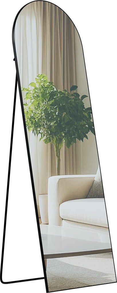 Zrkadlo Moline 150x50 cm - čierne matné