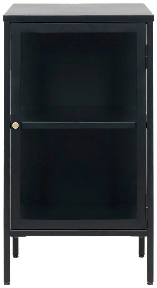 Čierna kovová vitrína 45x85 cm Carmel – Unique Furniture
