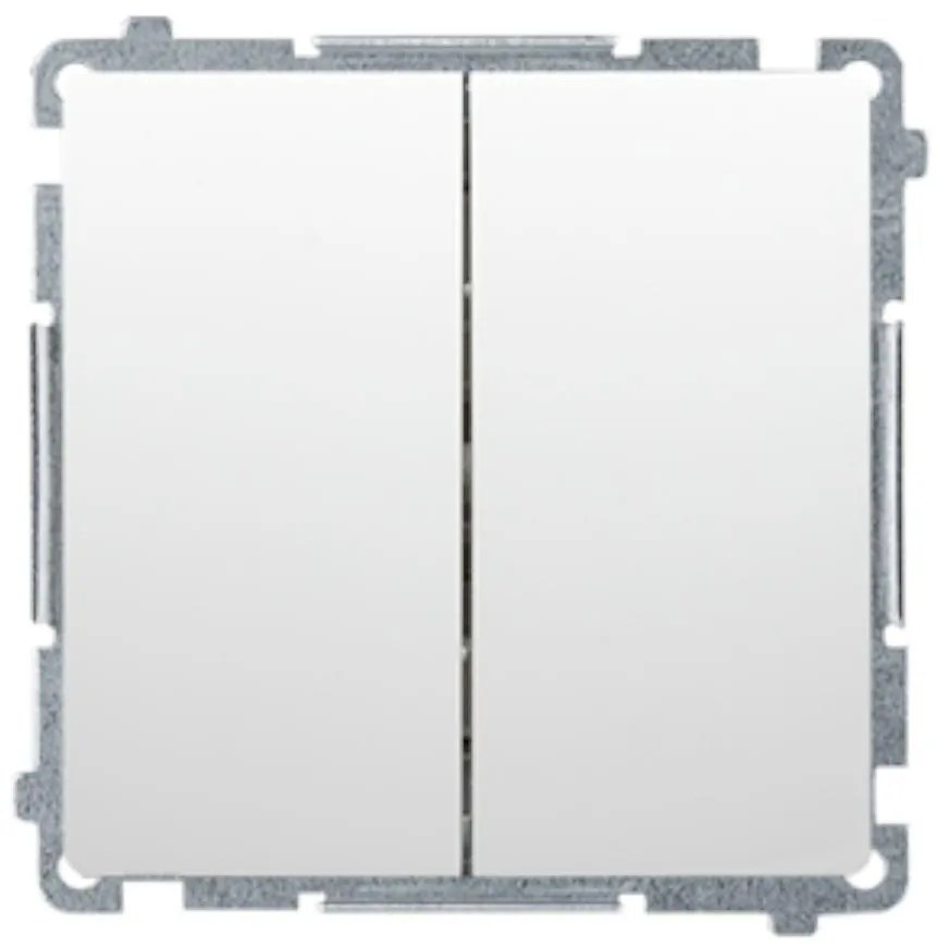 B BMW6/2.01/11 schodiskový vypínač dvojitý biely