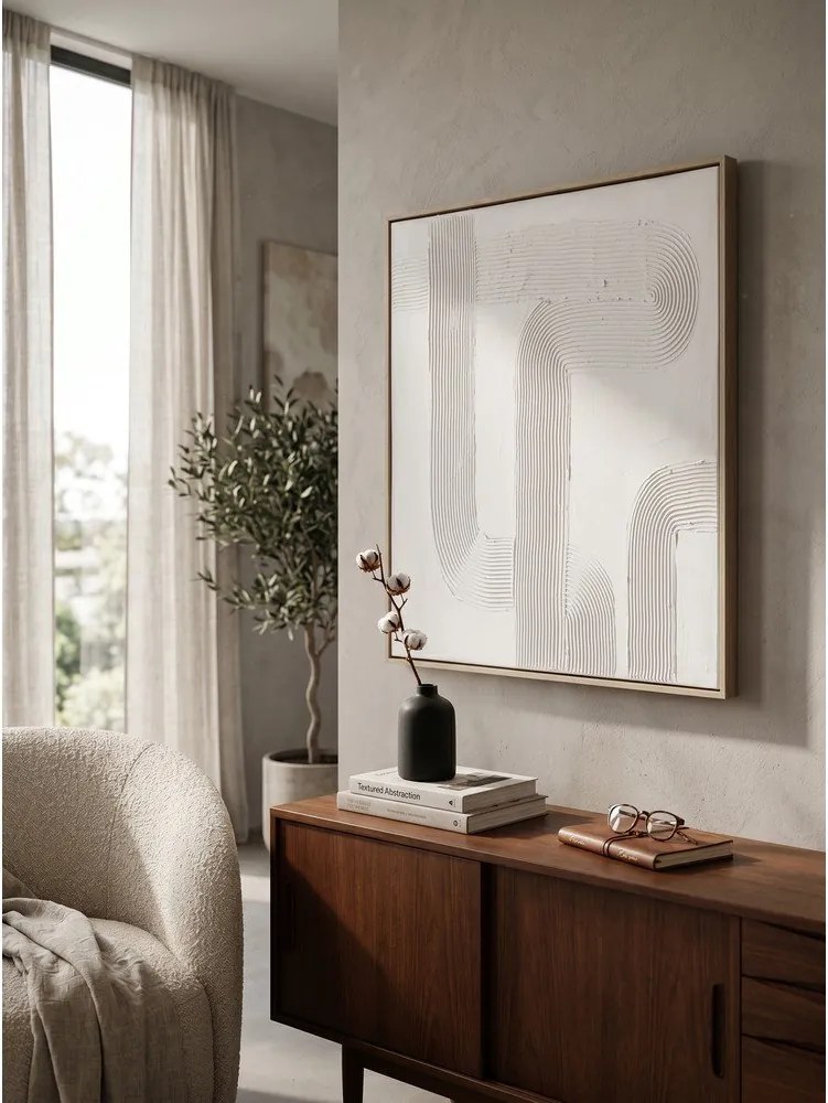 Ručne maľovaný obraz s rámom/na plátne 83x83 cm Texture – Bizzotto